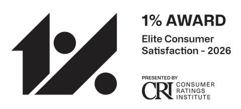 1% Award — Elite Consumer Satisfaction 2026, presented by the Consumer Ratings Institute